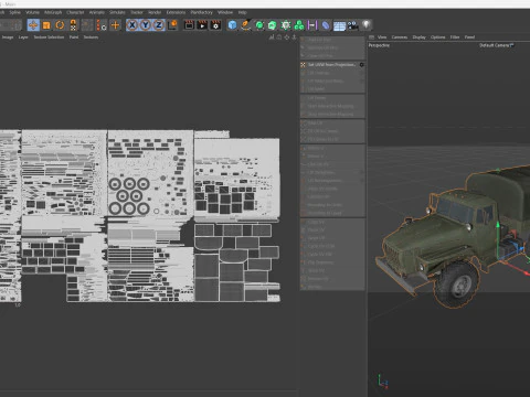 ウラル 4320 軍用トラック 3Dモデル