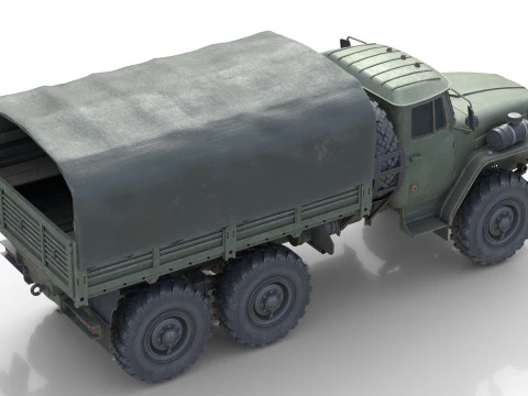 ウラル 4320 軍用トラック 3Dモデル