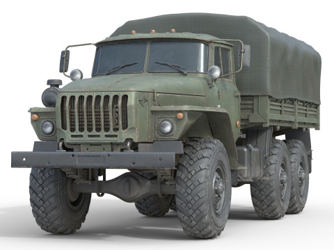 Ural 4320 Military Truck 3D Model