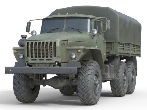 ウラル 4320 軍用トラック 3Dモデル