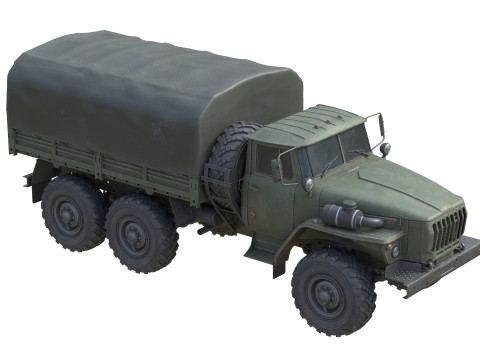 Ural 4320 Military Truck 3D Model