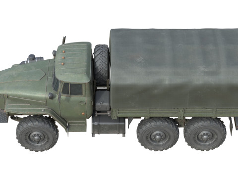 Ural 4320 Military Truck 3D Model