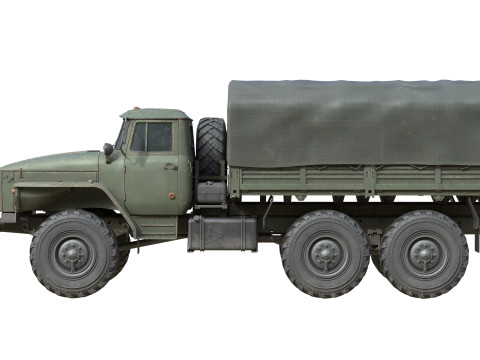 Ural 4320 Military Truck 3D Model