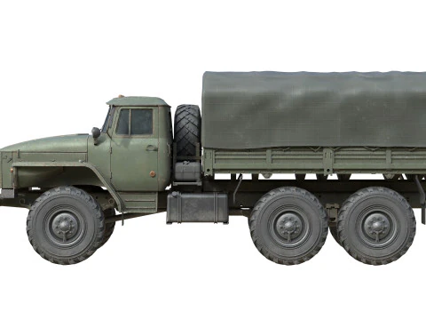 ウラル 4320 軍用トラック 3Dモデル