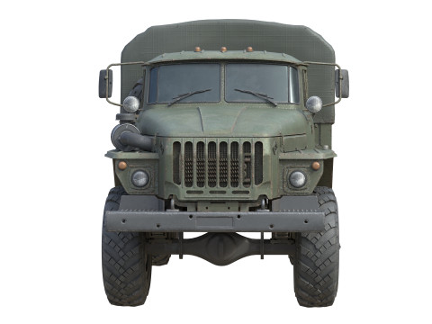 Ural 4320 Military Truck 3D Model