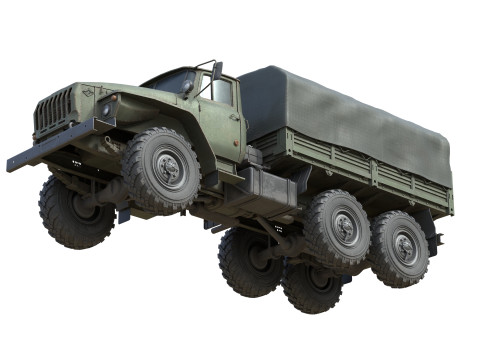 Ural 4320 Military Truck 3D Model
