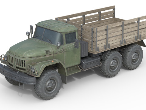 Zil 131 Army Truck 3D Model