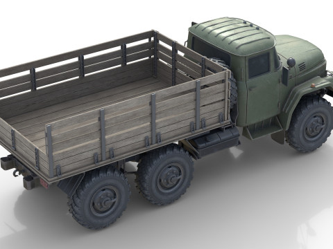 Zil 131 Army Truck 3D Model
