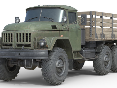 Zil 131 Army Truck 3D Model