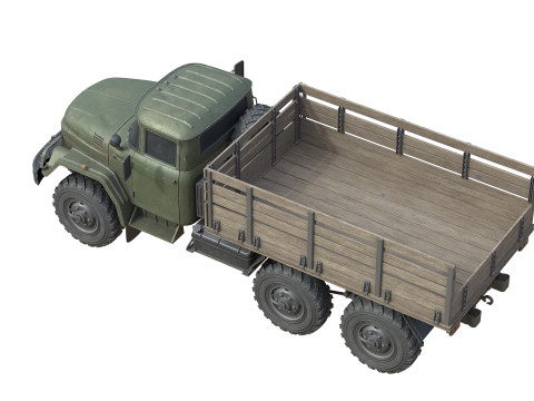 Zil 131 Army Truck 3D Model