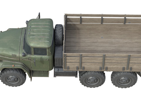 Zil 131 Army Truck 3D Model