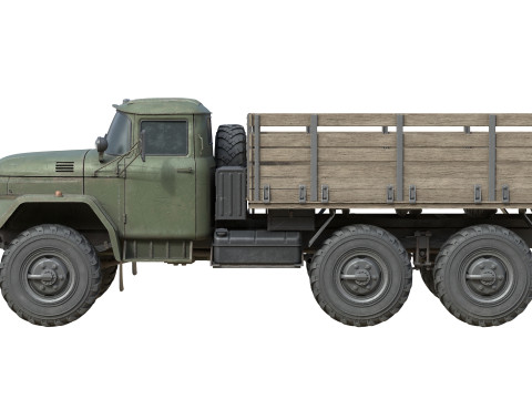 Zil 131 Army Truck 3D Model