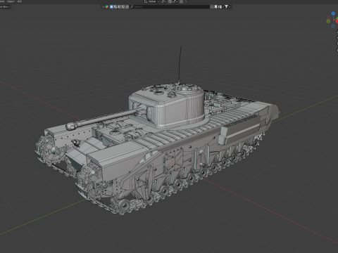 Churchill Mk IV Infantry Tank 3Dモデル
