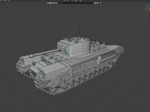 Churchill Mk IV Infantry Tank 3D Model