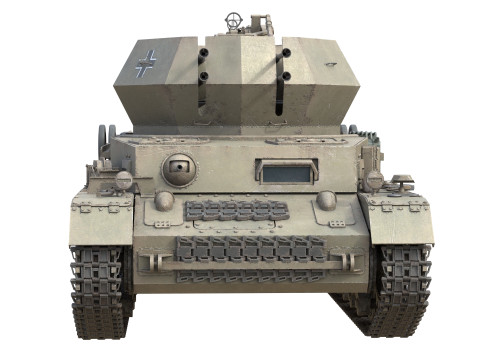 Flakpanzer IV Wirbelwind Tank 3D Model