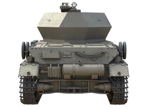 Flakpanzer IV Wirbelwind Tank 3D Model