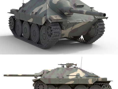 Hetzer Jagdpanzer 38 Light tank destroyer 3D Model