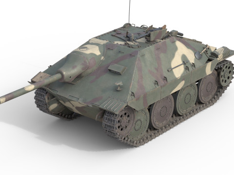 Hetzer Jagdpanzer 38 Light tank destroyer Model 3D
