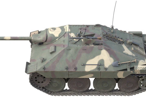 Cacciatorpediniere leggero Hetzer Jagdpanzer 38 Modello 3D