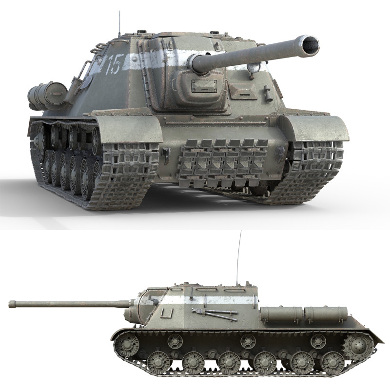 ISU 122 Self Propelled 3D मॉडल .c4d .max .obj .3ds .fbx .stl .blend