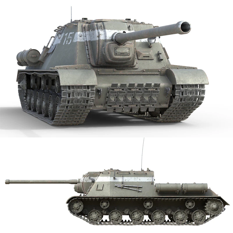 ISU 122 Self Propelled 3D Model .c4d .max .obj .3ds .fbx .stl .blend 