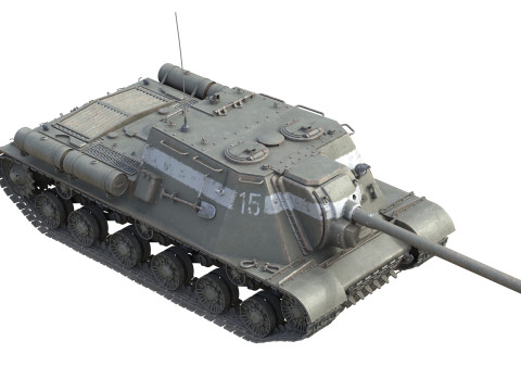 ISU 122 Self Propelled 3D मॉडल