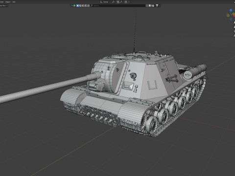 ISU 122 Self Propelled 3D मॉडल