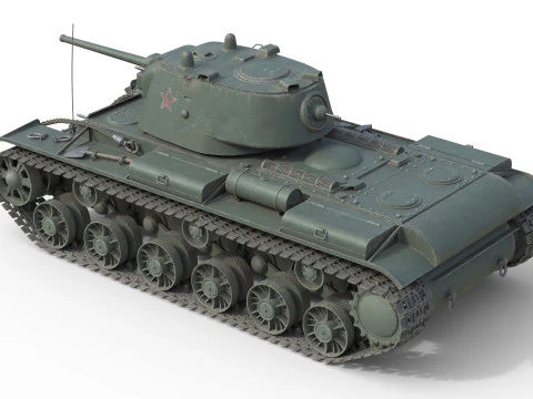 Kliment Voroshilov tank KV1 3D Model
