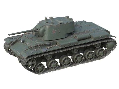 Kliment Voroshilov tank KV1 3D Model