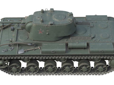 Kliment Voroshilov tank KV1 3Dモデル