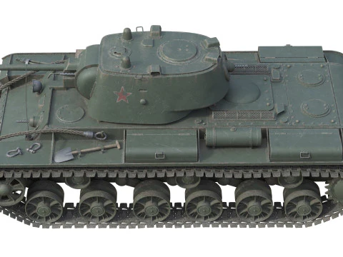 Kliment Voroshilov tank KV1 3D Model