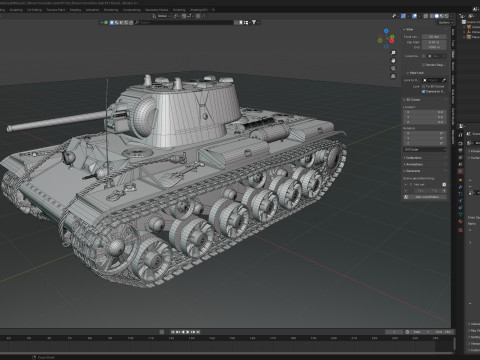 Kliment Voroshilov tank KV1 3Dモデル