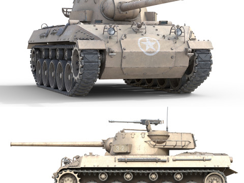 M18 Hellcat Tank destroyer 3D Model