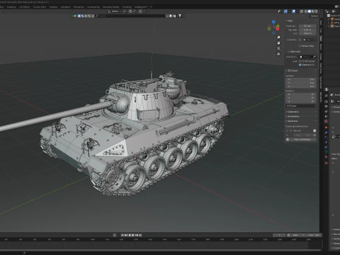 Cacciacarri M18 Hellcat Modello 3D