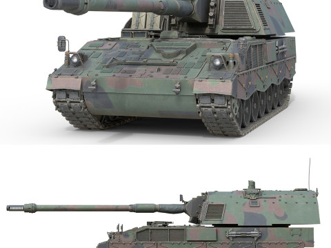 Panzerhaubitze 2000 Self Propelled Howitzer 3D Model