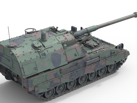 Panzerhaubitze 2000 Self Propelled Howitzer 3D मॉडल