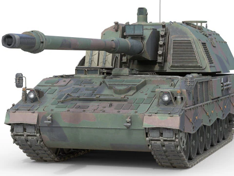 Panzerhaubitze 2000 Self Propelled Howitzer 3D Model