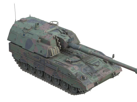 Panzerhaubitze 2000 Self Propelled Howitzer 3D Model
