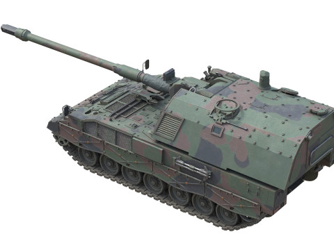 Panzerhaubitze 2000 Self Propelled Howitzer 3D मॉडल