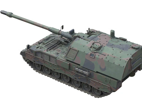 Panzerhaubitze 2000 Self Propelled Howitzer 3D Model