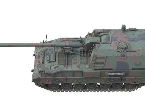 Panzerhaubitze 2000 Self Propelled Howitzer 3D Model