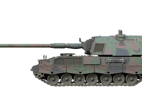 Panzerhaubitze 2000 Self Propelled Howitzer 3D मॉडल
