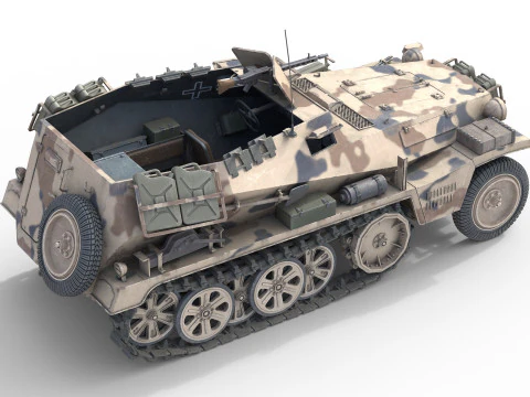 Trasporto personale corazzato semicingolato Sd Kfz 250 Modello 3D
