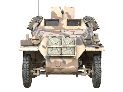 Sd Kfz 250 Half Track Armored Personnel Carrier 3Dモデル