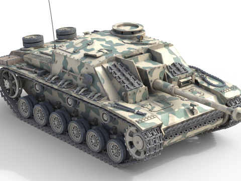 Sturmgeschutz III Assault 3D Model