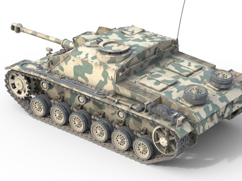 Sturmgeschutz III Assault Modelo 3D