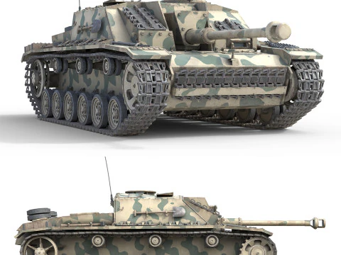 Sturmgeschutz III Assault 3D Model