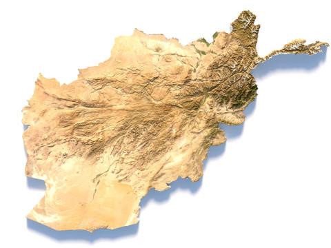 Afghanistan Terrain Map Model 3D