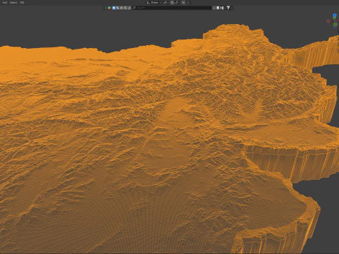 아프가니스탄 지형 지도 3D 모델