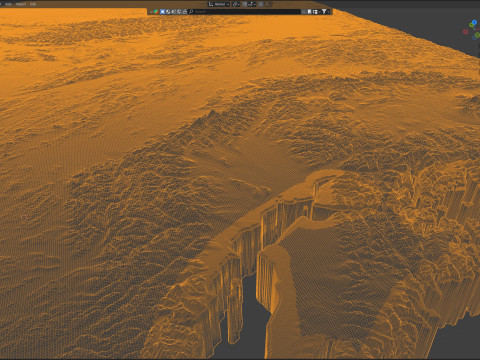 Alaska Terrain Map 3D Model